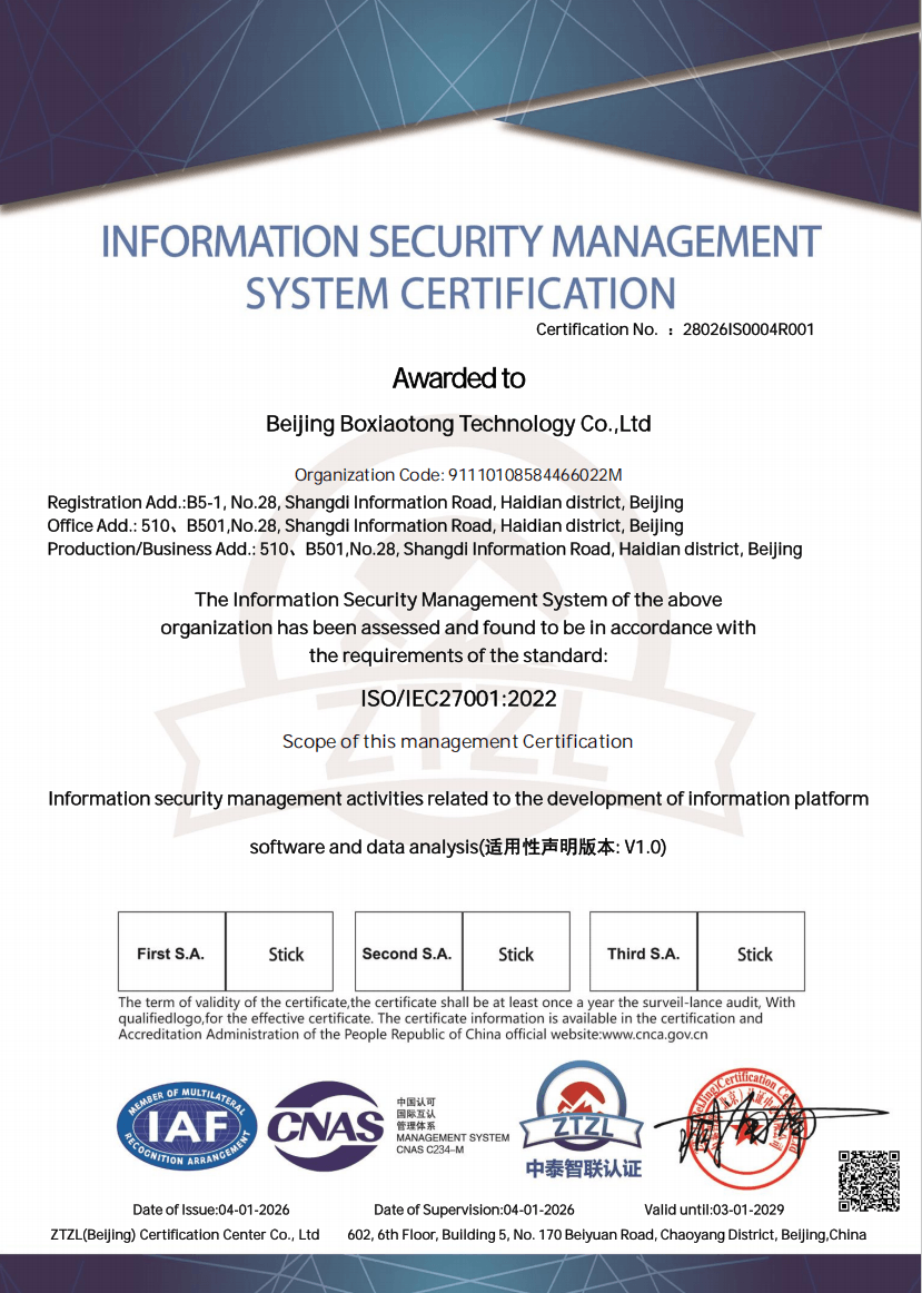 Information Security Management Certification